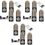 ZORBES® 12PCS Gaming Finger Sleeves, Cot Gaming Finger Sleeves, High Sensitivity Silver Fiber Gaming Finger Sleeves for Mobile Game, Pubg, Cod, Freefire & Fortnite