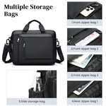 ZORBES® Laptop Bag 14'' Laptop Hand Bag Waterproof Anti-scratch Travel Briefcase Bag, Messenger Bag, Fashion Men Crossbody Shoulder Bag with Removable Shoulder Strap