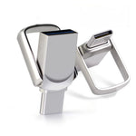 Pendrive 64GB Mini Flash Drive 2 in 1 with USB A 3.0 - Silver