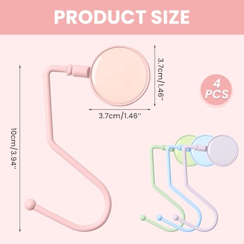 ZORBES® Pack of 4Bag Holders for Table Non-Slip Bag Hook Holder Table Handbag Holder Hook Bags Handbag Bag Stand