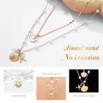 Verilux® Necklaces Layered Pearl Starfish Necklace Chains