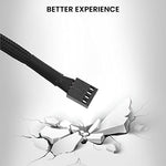 Verilux® PWM Fan Hub Splitter Adapter Sleeved 15.7 Inch PC CPU Cooling 4PIN 3PIN Power Extension Cable for 12V Desktop Computer Cooler Case Fans 1 to 5 Way 3 PCS