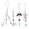 ZORBES® 4Pcs Cute Phone Charm Girls Kawaii Bag Charm Cell Phone Charms Lanyard Acrylic Metal Chain Charm Phone Bag Charm Gift for Girls