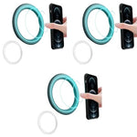ZORBES® MagSafe Ring Wall Mount Magnetic Mobile Holder for iPhone 15 14 13 12 Pro Max Plus with MagSafe Case Slim Adhesive Phone Grip Holder 3PCS