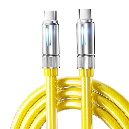 Verilux® 240W TYPE C to TYPE C Cable for iPhone 15 Series 4.92ft /1.5m PVC Coated Nylon Braided Cable PD Fast Charging Cable Support 480Mbps Data Sync Universal USB C Cable for Phone, Tablets, Laptop