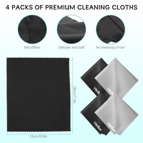 Verilux® 12PCS Microfiber Cleaning Cloths Laptop Glass Lens 5.9 X 7 Inches Kit For Spectacles Glasses Mobile