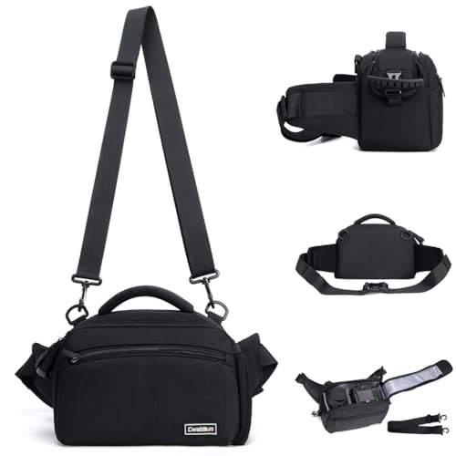 ZORBES® 3 in 1 Waist Camera Case DSLR SLR Bag Sling Shoulder Camera Bag Water Resistant Pack for Camera Carrying Case for Photographer Hiking Shooting Traveling Men Women