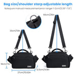ZORBES® 3 in 1 Waist Camera Case DSLR SLR Bag Sling Shoulder Camera Bag Water Resistant Pack for Camera Carrying Case for Photographer Hiking Shooting Traveling Men Women