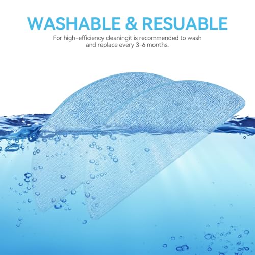 Verilux® Replacement Mop Pads for Ecovacs Deebot Y1 pro Vacuum Cleaner Microfiber Mop Pads Water Abserbent Scrubbing Pads Cleaning Pads Universal Replacement Mop Pads