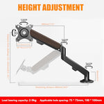 ZORBES® Monitor Mount for 17-38 Inch Screens 360 Degree Adjustable Alloy Steel Monitor Stand No Drill Desk Clamp Ergonomic Screen Holder with Cable Slot 10kg Capacity