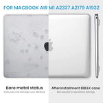 ZORBES® Laptop Cover 13.3 Inch for MacBook Air M1 A2337 A2179 A1932 Case Compatible with Apple 2020 2019 2018 Release Waterproof Clear Plastic Hard Shell Protector 3 PCS