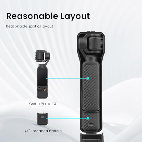 ZORBES® Storage Case for DJI Osmo Pocket 3 Snug-Fit Protective Shell Waterproof Anti-scratch Hard Shell with 2 In 1 Neck Strap Protective Storage Case for Osmo Pocket 3 Camera