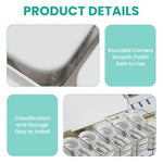 ZORBES® Data Cable Organizer Case Double Layer Clear Cable Accessories Storage Box with Drawer, Flip-up Lid Multi Compartment Cable Holder Small Gadget Desk Storage Box