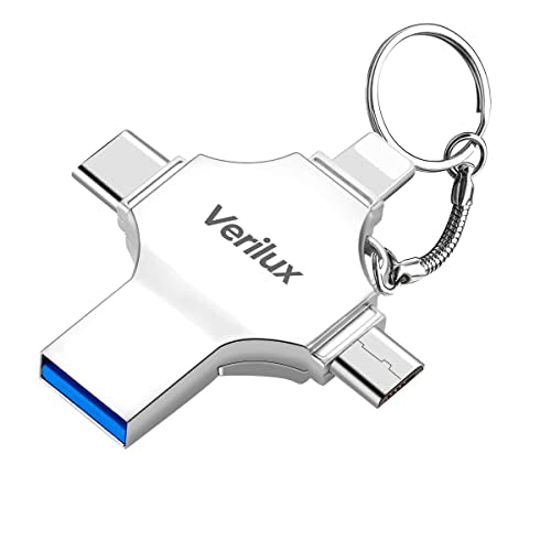 Verilux® 4 in 1 Pendrive with Light-ning, Micro USB, USB A, Type-C-256GB