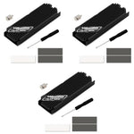 ZORBES® M.2 SSD NVMe Heat Sink 2280 Hard Disk Aluminum with Thermal Pad for PCIe SATA PC Radiator 3 PCS