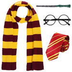 ZORBES® Bata Clásica, Disfraz, Accesorio de Gryffindor de Ha/ry Po/ter de Disguise para Niños, con Gafas, Varita Mágica, Bata, Bufanda, Corbata, Talla Pequeña (5-6) 125-135 cm
