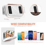 ZORBES® Bathroom Phone Holder for 6.8'' Phone Waterproof Anti-Fog Wall Phone Holder with Ultra Slim TPU Touch Screen 360 ° Rotatable Phone Holder Case No Drill Wall Phone Holder