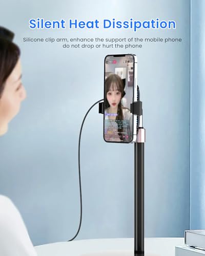 ZORBES® Dual Fan Mobile Cooler for Gaming with Adjustable Speed Phone Cooling Silent Portable Universal Fit Gaming Fan 4.5-6.7 Inches Plug Play 2PCS