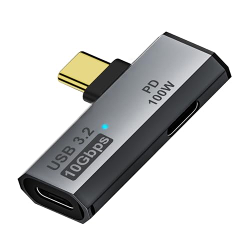 ZORBES® Dual USB C Headphone Adapter with 100W Charging Port, 2-in-1 USB Type C Splitter Dongle for Steam Deck, Rog Ally, Steam Deck, Quest 2, 15 Series, iPad, MacBook and More Type C Device