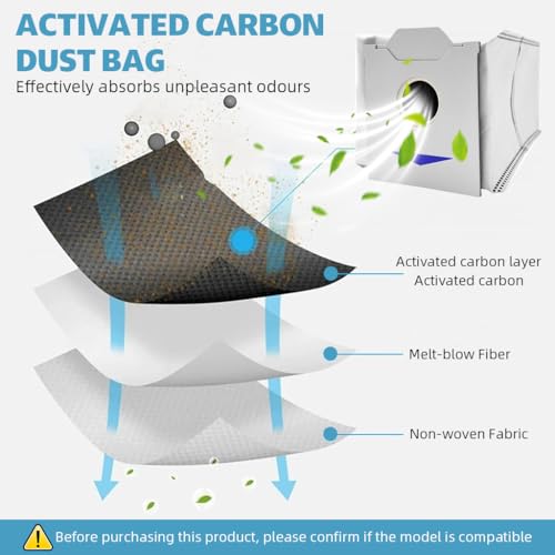 Verilux® 10Pcs Replacement Parts for Ecovacs N30 Pro Omni,Spare Accessories with 1 Main Brush,3 Side Brushes 2 Mop Cloth 2 Filters Cleaning Mop Dust Bags.