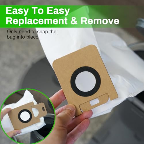 Verilux® 8PCS Replacement Parts Dust Collector Bag for Dreame D10s Plus Vacuum Cleaner Reusable Bags for Hair Dirt Debris Vacuuming Accessories