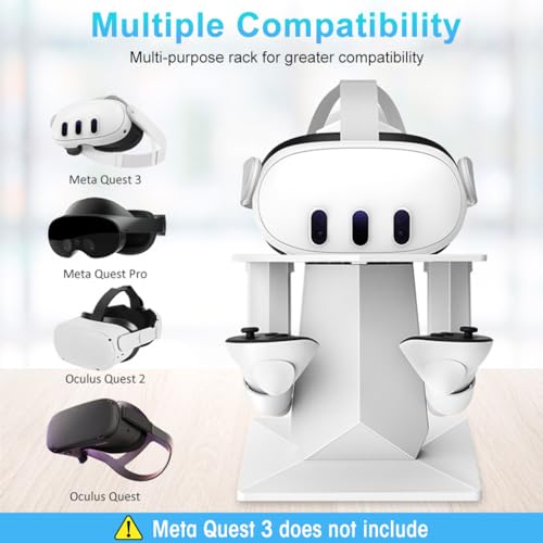 Verilux® Glasses Storage Stand Non-Slip Desktop Holder for VR Headset & Controller for Meta Quest 3 Accessories Pro Oculus Quest 2 Stand 3PCS