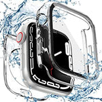 ZORBES® Waterproof Hard Case with Tempered Glass Screen Protector for Apple Watch Series 7 (45mm)-Clear