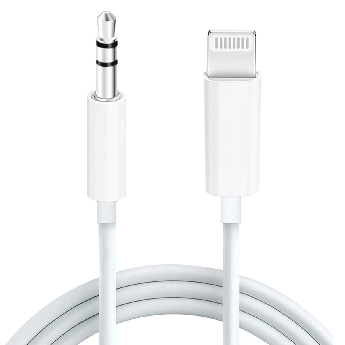 Verilux Lightning to 3.5 mm Audio Cable for iPhone featuring 3.3 ft length and soft TPE | plug and play connection for car and home stereo