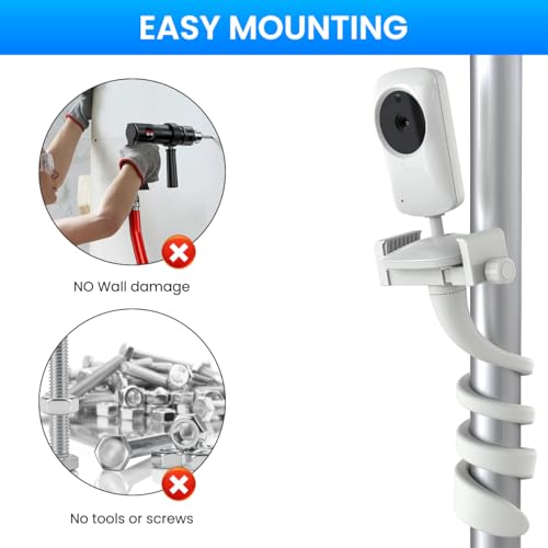 ZORBES® Flexible Baby Monitor Mount Compatible with Infant Optics Baby Monitor DXR-8 and DXR-8 Pro, Baby Camera Holder with Flexible Arm & Adjustable Clip