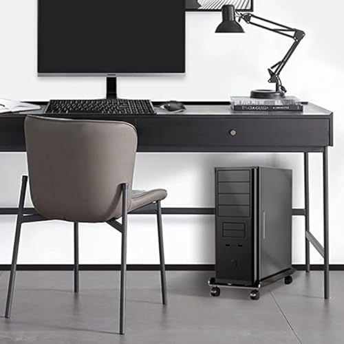 ZORBES® Adjustable Mobile CPU Stand with 4 Rolling Caster Wheels Ventilated Computer Tower Retractable Desktop PC Holder Under Desk Floor Cart Riser 2 PCS