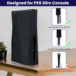 ZORBES® Dust Cover for Sony PS5 Console Oxford Cloth Proof Sleeve PlayStation 5 Game Accessories Digital Edition Disc Black 2 PCS