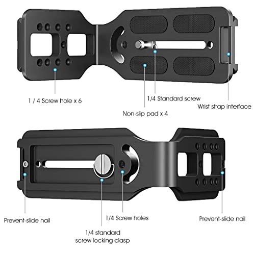 ZORBES® DSLR L Bracket for Camera, 1/4" Vertical Horizontal Video Shooting Switch Tripod Quick Release Plate Compatible with Nikon Sony DJI Osmo Ronin Zhiyun Stabilizer Tripod