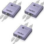 Verilux® 1000Mbps RJ45 Gigabit Ethernet Splitter 1 to 2 Adapter Extender Connector Internet Cable for PC TV Box Router 3 PCS