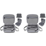 ZORBES® Storage Nylon Bag Osmo Mobile 6 Hard Shell Portable Carrying Case with Shoulder Belt Accessories Travel Grey 2PCS