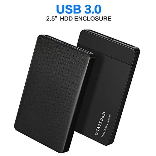 Verilux® External Hard Disk Case 2.5 inch, SSD HDD Casing with SSD to USB 3.0 Cable, Hard Disk Enclosure Support UASP SATA for 2.5 inch SATA I/II/III HDD SSD up to 4TB, Hard Disk Connector to Laptop