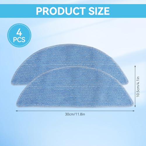 Verilux® Replacement Mop Pads for Ecovacs Deebot Y1 pro Vacuum Cleaner Microfiber Mop Pads Water Abserbent Scrubbing Pads Cleaning Pads Universal Replacement Mop Pads