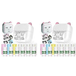 Zeitel® Portable Thermal Mini Printer for Students Home Use Bluetooth Mobile Android iOS Sticker Question Bank Flashcards Journal Photos Notes Label 2 PCS