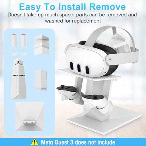 Verilux® Glasses Storage Stand Non-Slip Desktop Holder for VR Headset Controller for Meta Quest 3 Accessories Meta Quest Pro Oculus 2 2PCS