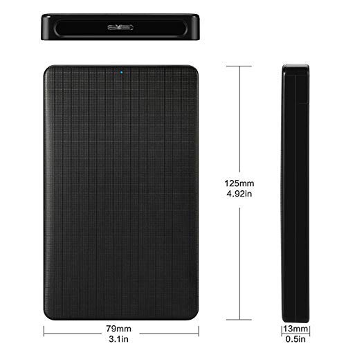 Verilux® External Hard Disk Case 2.5 inch, SSD HDD Casing with SSD to USB 3.0 Cable, Hard Disk Enclosure Support UASP SATA for 2.5 inch SATA I/II/III HDD SSD up to 4TB, Hard Disk Connector to Laptop