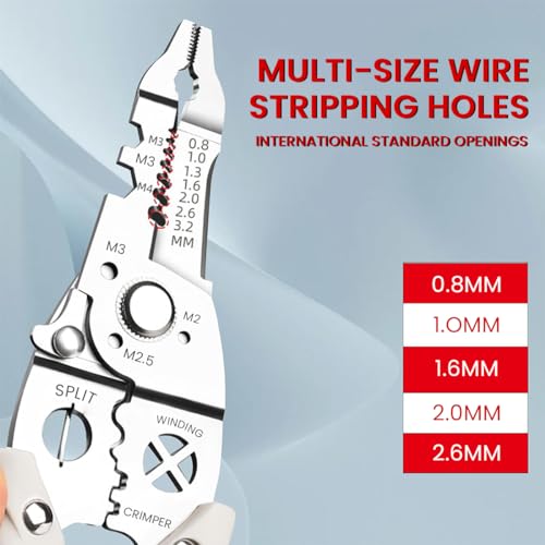 ZORBES® Multifunctional Wire Stripper Crimper Cable Cutter Pliers, Professional Electrical Wire Stripping Tool Multipurpose