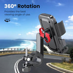 ZORBES® Mobile Holder for Bikes with One Click Locking, 360 ° Rotatable Phone Mount, Mirror Fitting Style, Anti-Shake-Firm Grip, Mobile Holder for Scooty, Activa, Jupiter, Electric Scooters & Bikes