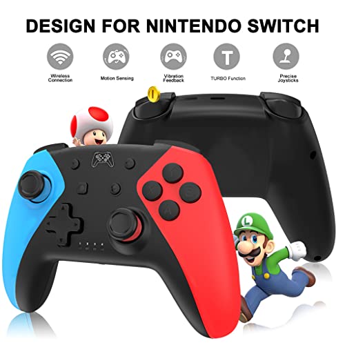 ZORBES® Wireless Pro Controller for Switch OLED/Switch Pro/Switch Lite Remote Pro Controller Gamepad Joystick with Dual Vibration,Gyro Axis,Rechargeable Remote Switch Controller Gamepad