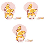 ZORBES® Kawaii Cartoon Puppy Mouse Pad with Wrist Rest Ergonomic Gel Smooth Lycra Cover Anti-Slip Base Office Gaming Anime Theme Spandex Silicone Material Color MH074 3PCS
