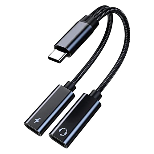 Verilux® Type C to Type C & 3.5mm Jack 2 in 1 USB C Adapter to Audio Jack & PD Fast Charging Compatible with Galaxy S22 S21 Ultra 5G S20 S20+ Plus Note 20, More Type C Devices