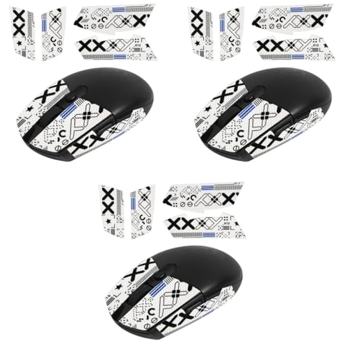 Verilux® Mouse Grip Tape for Logitech G102 G304 Gaming Mouse Skin Pre-Cutted Self-Adhesive Fashion Sweat-Proof (Mouse Not Included) 3 PCS