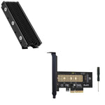 ZORBES M.2 SSD Heatsink Combo for PC and PS5 with Verilux NVMe PCI-E X4 Adapter | Aluminum 2280 Design featuring 30°C Cooling and Double-Sided Clip