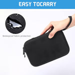 ZORBES® EVA Hard Case Cover Travel Bag for Power Adapters, Accessories Bag Data Cable Organizer Bag Hard Case Bag for Powerbank, Charging Cable, Earbuds, Fit Magic Mouse, Magsafe Power Adapter