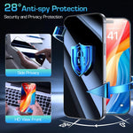 ZORBES® 2pcs Privacy Screen Protectors for i Phone 16 Pro 6.3'' Ultra HD Tempered Glass Screen Protectors 2-Step Installation Auto-Alignment HD Screen Protector Kit with Screen Cleaning Tools