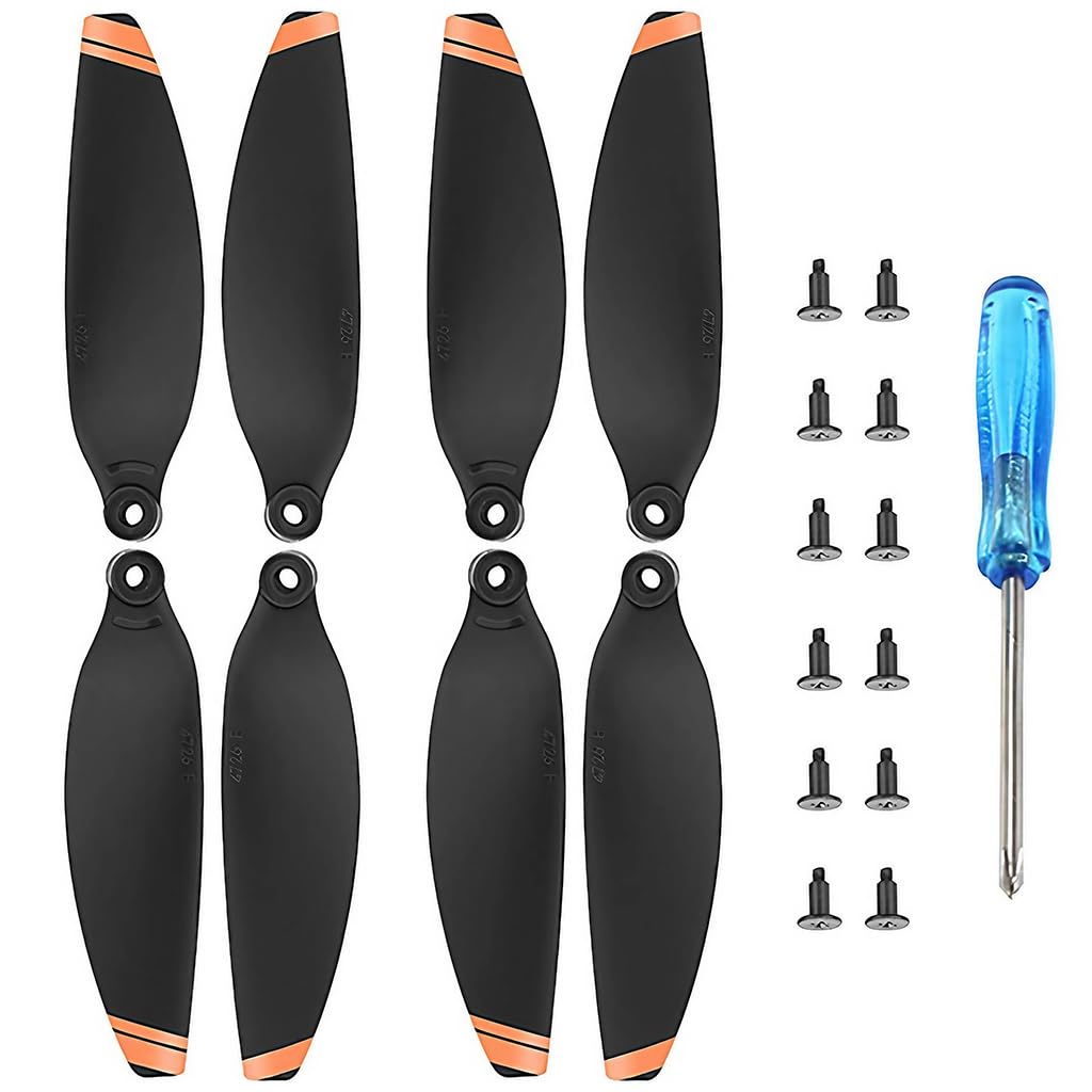 ZORBES® DJI Mini 2 Propeller 8pcs DJI Mini 2 Propeller Blades Replacement for DJI Mini 2, Ultral Lightweight Silent Flight Propeller Set with Screwdriver and 12 Screws, No DJI Mini 2