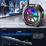 ZORBES® Phone Cooler for Gaming Magnetic Mobile with 4 Level Modes LCD Display RGB Light Semiconductor Technology Clips for iOS Android Phones 2PCS